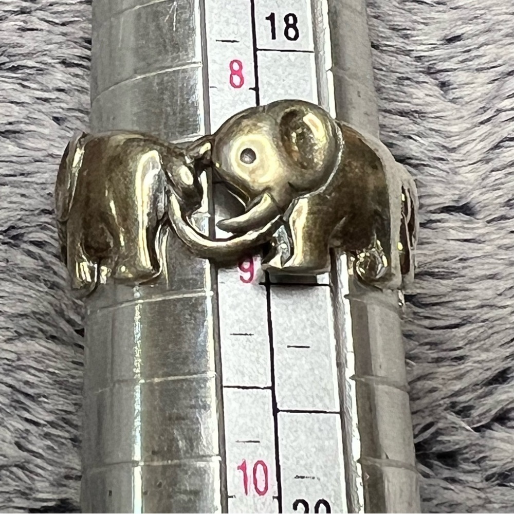 Sterling Silver Elephant Parade Good Luck Ring Size 8.5 - Picture 3 of 7
